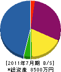 東豊建設 貸借対照表 2011年7月期