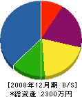 谷田建設 貸借対照表 2008年12月期