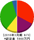 斎藤工務店 貸借対照表 2010年3月期