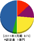 早川製畳 貸借対照表 2011年3月期