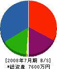 千田木材 貸借対照表 2008年7月期