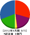 山本安工務店 貸借対照表 2012年8月期