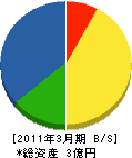 小野岡塗装 貸借対照表 2011年3月期