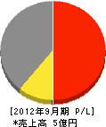 日本ボーサイ工業 損益計算書 2012年9月期
