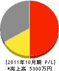 富田造園デザイン 損益計算書 2011年10月期