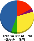 散田管工 貸借対照表 2012年12月期