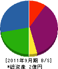 斎藤工業 貸借対照表 2011年9月期