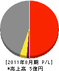 斉藤建設 損益計算書 2011年8月期