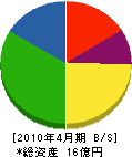 菅政建設 貸借対照表 2010年4月期