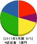 島田建設 貸借対照表 2011年9月期