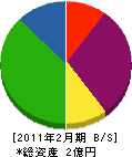 長沢建設 貸借対照表 2011年2月期