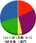 岸田工業 貸借対照表 2011年1月期