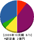 森田建設 貸借対照表 2009年10月期