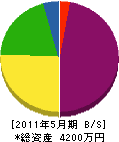 藤田興業 貸借対照表 2011年5月期