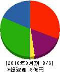長谷部組 貸借対照表 2010年3月期
