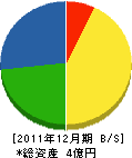 河田組 貸借対照表 2011年12月期