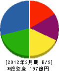 大晃機械工業 貸借対照表 2012年3月期
