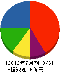 佐藤建設 貸借対照表 2012年7月期
