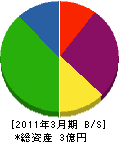 藤川建設 貸借対照表 2011年3月期