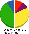 白富士土建 貸借対照表 2012年10月期