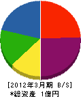 森田工務建設 貸借対照表 2012年3月期