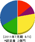 花井工業 貸借対照表 2011年7月期