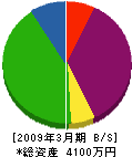 会津水道工業所 貸借対照表 2009年3月期