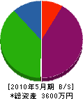 山田造園土木 貸借対照表 2010年5月期