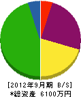 吉野電気商会 貸借対照表 2012年9月期