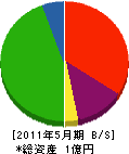 尾崎土木 貸借対照表 2011年5月期
