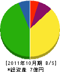藤土木機械 貸借対照表 2011年10月期