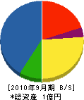 内田建設 貸借対照表 2010年9月期
