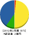 神尾電気 貸借対照表 2012年2月期