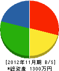 小島建設 貸借対照表 2012年11月期