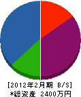 永田建築板金 貸借対照表 2012年2月期