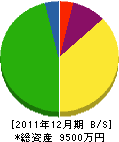富岡内装 貸借対照表 2011年12月期