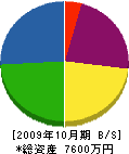 池田水道設備工業 貸借対照表 2009年10月期
