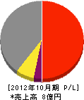 篠川電設工業 損益計算書 2012年10月期