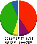 宮田建設 貸借対照表 2012年2月期