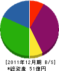 昭和窯業 貸借対照表 2011年12月期