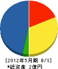 藤村建設 貸借対照表 2012年5月期