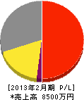 富山通信サービス 損益計算書 2013年2月期
