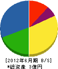 川北電気 貸借対照表 2012年6月期