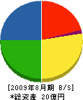 竹延 貸借対照表 2009年8月期