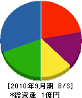 熊谷建設 貸借対照表 2010年9月期
