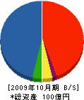 荏原電産 貸借対照表 2009年10月期