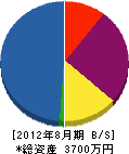 大島建設 貸借対照表 2012年8月期