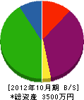 宮武工業 貸借対照表 2012年10月期