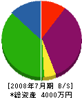 宮尾電設 貸借対照表 2008年7月期