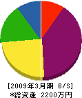 岡崎電業 貸借対照表 2009年3月期